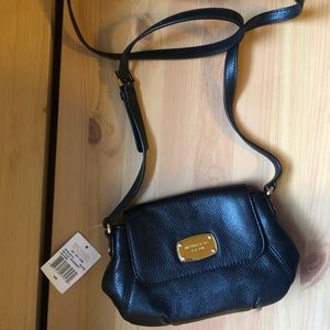 MICHAEL Michael Kors Jet Set Blk Lthr Crossbody
